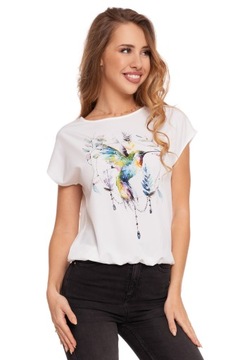 БЛУЗКА БЕЛАЯ ЖЕНСКАЯ, ОБИВКА С ЦИРКОНИЯМИ, МОДНАЯ, БЛЕСТЯЩАЯ MORAJ R.L.