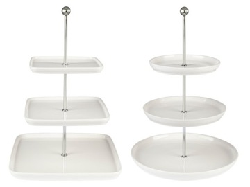 Etażerka z porcelany, 3-poziomowa