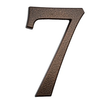 НОМЕР ДОМА, НОМЕРА ДОМА, АНТИЧНЫЕ КОРИЧНЕВЫЕ БУКВЫ 7