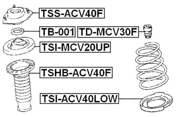 ВСТАВКА НИЖНЕЙ ПРУЖИНЫ FEBEST TOYOTA CAMRY JPP ACV30 MCV3