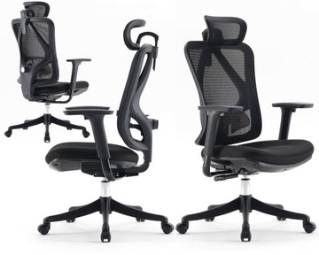 FOTEL ERGONOMICZNY BIUROWY do 150KG *TAKŻE DLA WYSOKICH * SPEŁNIA NORMY BHP