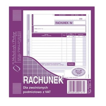 MICHALCZYK RACHUNEK DLA ZWOLNIONYCH 2/3 A5 230-4