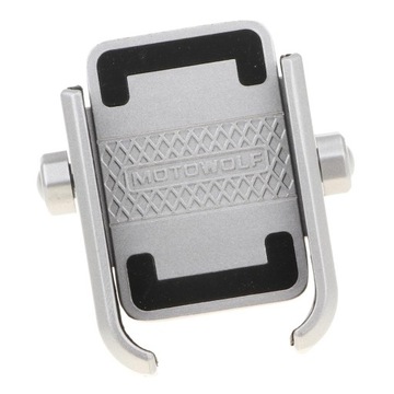 Велодержатель для телефона на мотоцикл, руль серебристый.