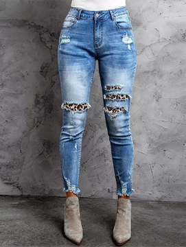 SPODNIE WYSZCZUPLAJĄCE KLASYCZNE WYSOKI STAN JEANS