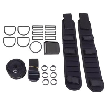 Набор ремней для дайвинга Dir Backplate с пряжкой и резиновыми кольцами, черный