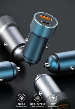 Автомобильное зарядное устройство FAST Dual QC3.0 USB+TYPE-C