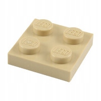 Lego Płytka 2x2 Tan 3022 4114084 New