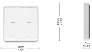 Пилотная кнопка для Tuya Zigbee 4 канала 12 сцен