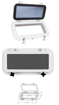 ОТКРЫТЫЙ ПРЯМОУГОЛЬНЫЙ ПОРТХАУС 400Х200 ММ ПВХ