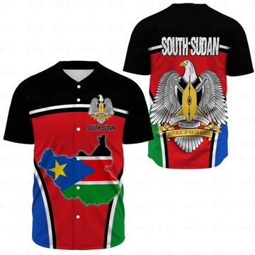 Personalized South Sudan Active Flag Print Basebal