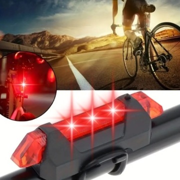 СВЕТОДИОДНАЯ ВЕЛОСИПЕДНАЯ ФАРА ПЕРЕДНЯЯ + ЗАДНЯЯ — ВОДОНЕПРОНИЦАЕМАЯ — КОМПЛЕКТ — CE