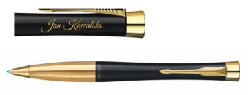 Шариковая ручка с выдвижным механизмом W Parker Im black Gt Case Wb