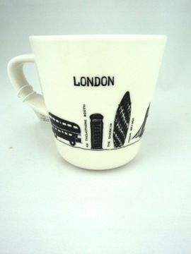 KUBEK LONDON, STYLOWY, PIĘKNY, CERAMIKA.
