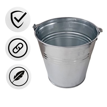 Ведро металлическое универсальное оцинкованное 12л.