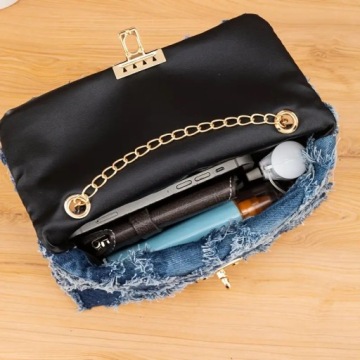 Женская ДЕНИМ сумка CROSSBODY Сумка-мессенджер джинсы ДЕНИМ бахрома ПРОВЕРИТЬ