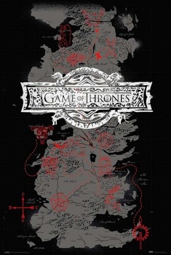 Gra o Tron Mapa Siedmiu Królestw - plakat 61x91,5
