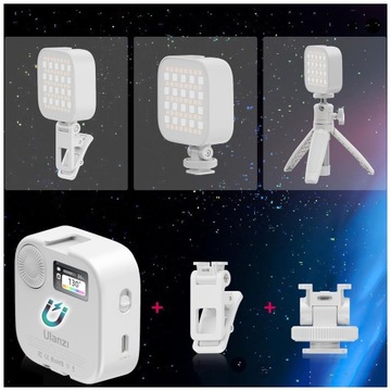 Светодиодная лампа Ulanzi U60 - RGB, WB (2500 К - 9000 К) Магнитный белый