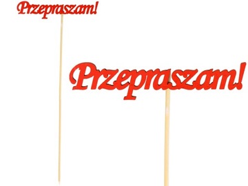 TOPER DEKORACJA TORT KWIATÓW DONICZKI PRZEPRASZAM