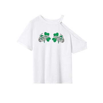 T-shirt damski Modny, klasyczny, regularny krój, lekki, z okrągłym dekoltem, latem XXL