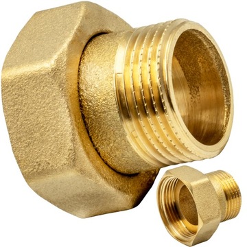 PÓŁŚRUBUNEK ŚRUBUNEK KRÓTKI MOSIĘŻNY 1x3/4 GW/GZ PROSTY MOSIĄDZ SOLIDNY