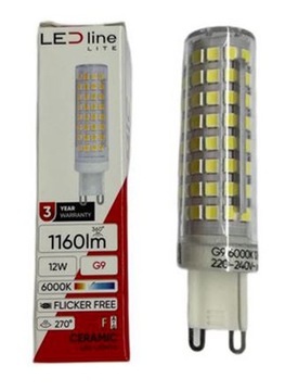 Żarówka LED LEDline G9 12W 1160lm zimna 6000K MOC