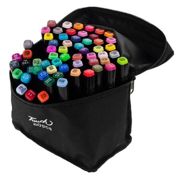 ZAKREŚLACZE MARKERY MAZAKI PISAKI DWUSTRONNE 60SZT