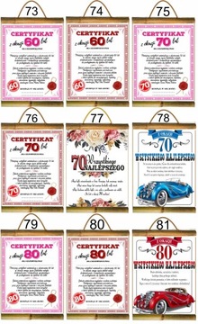 ДИПЛОМНЫЙ сертификат на 18 30 40 50 60 70 80 ДНЕЙ РОЖДЕНИЯ