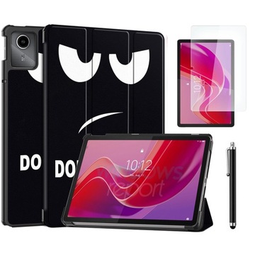 ETUI GRAFICZNE + SZKŁO HARTOWANE + RYSIK do LENOVO TAB M11 10,95