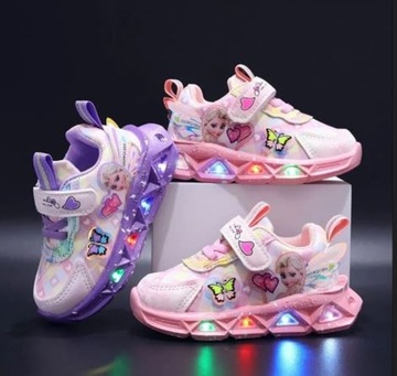 Светящиеся туфли Adidas Elsa размер 27 фиолетовые