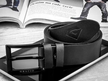 РЕМЕНЬ КОЖАНЫЙ БРЮКИ МУЖСКИЕ КОЖАНЫЙ РЕМЕНЬ GRACIO ДЛИНА 140 СМ ПОДАРОК
