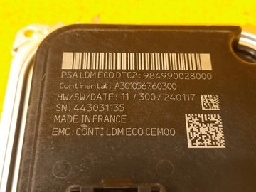 CITROEN DS4 II MĚNIČ MODUL LED 984990028000