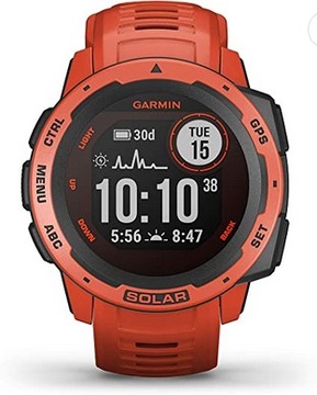 Smartwatch Garmin Instinct Solar ognistoczerwony