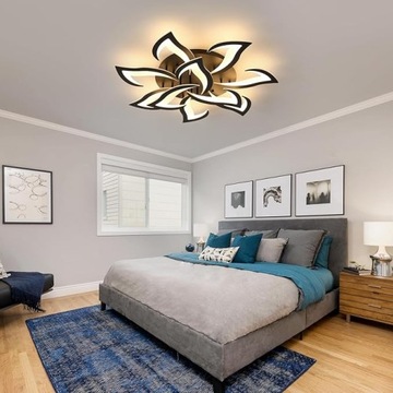 Светодиодная лага Lotos 10 кольца люстра 100 Вт потолка с пультом дистанционного управления