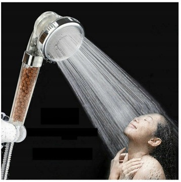 SŁUCHAWKA PRYSZNICOWA Z JONIZACJĄ FILTREM 3 TRYBY