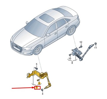 AUDI Q4 E-TRON FRONTA LEFT HEADLIGHT LEVEL SENSOR 1EA412521C