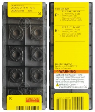 PŁYTKI CNMG 120412 WF 4315 SANDVIK