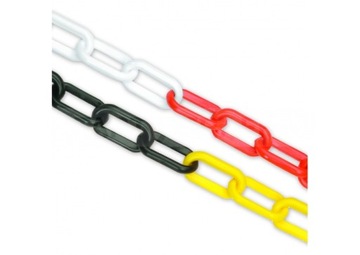 Łańcuch plastikowy 8mm 25 metrów żółto-czarny
