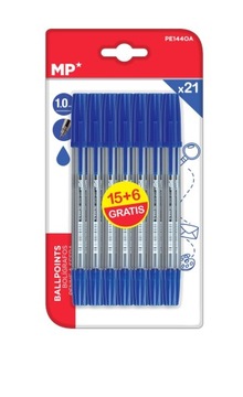 DŁUGOPIS NIEBIESKI 21 SZTUK