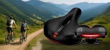 WYGODNE SIODEŁKO ROWEROWE MIĘKKIE SPORTOWE DUŻE SIODŁO DO ROWERU SIEDZISKO