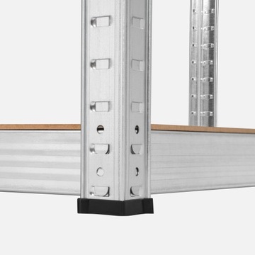 Угловой складской металлический стеллаж с 5 полками для гаража, 180х40х70см, 875кг Rebel