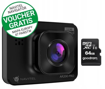 Wideorejestrator Navitel AR200 PRO + Karta 64 GB