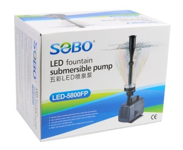 НАСОС ФОНТАН SOBO 3500л/ч СО СВЕТОДИОДНОЙ RGB ПОДСВЕТКОЙ