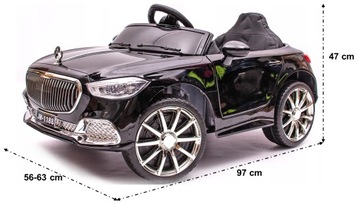 Автомобиль Мерседес для ребенка, на аккумуляторе, с пультом, светодиоды, КОЖАНАЯ ЛЮЛЬКА
