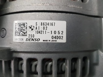 ALTERNÁTOR 14V 250A BMW F87 M2 F80 M3 F82 M4 F83 G11 G12 G14 G15 G16 G20 G2