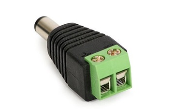 NEXTEC Wtyk DC 2,1 x 5,5 mm z zaciskami taśma jednokolorowa PG020805