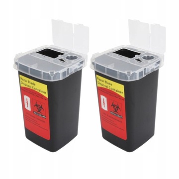 2 шт. Контейнер для использованных лезвий. Открывающийся.