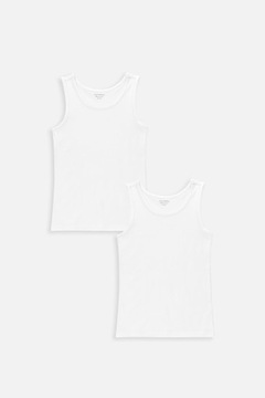 Podkoszulek 2 Pack Dla Chłopca 164/170 Biały Coccodrillo WC4