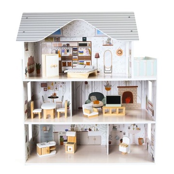 Кукольный домик с мебелью Резиденция Эмма ECOTOYS