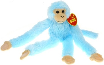 Maskotka Małpka z rzepami błękitna - 28cm