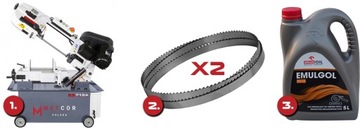 BS712N ЛЕНТОЧНО-РЕЗНЫЙ СТАНОК ТИСКИ 300 ММ, 400 В, ПИЛА ПО МЕТАЛЛУ, 45°